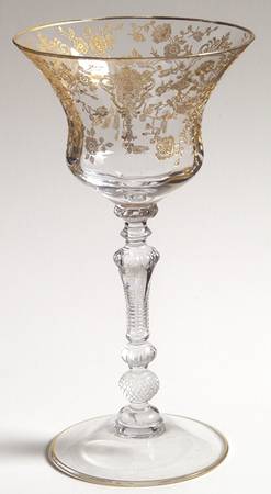 Rose Point Clear (Stem 3500, Gold Encrusted) Liquor Cocktail