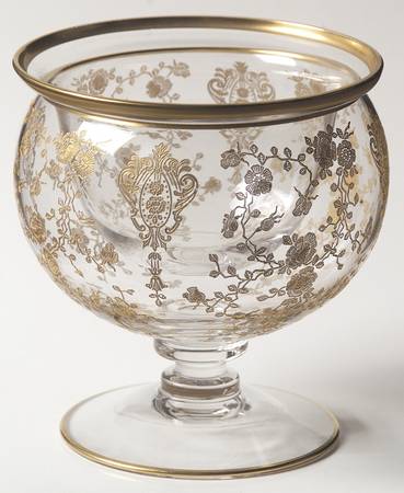 Rose Point Clear (Stem 3500, Gold Encrusted) 3600 Non-Optic Cocktail & Liner