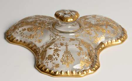 Rose Point Clear (Stem 3500, Gold Encrusted) Lid for 3500/57 3 Part Candy/Relish