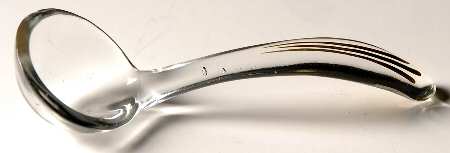 Rose Point Clear (Stem 3500, Gold Encrusted) Ladle for Mayonnaise (Shape 3400)