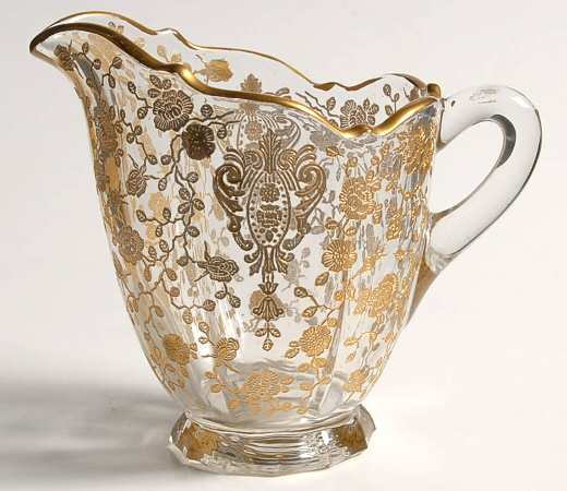 Rose Point Clear (Stem 3500, Gold Encrusted) 3900/41 Shape Creamer