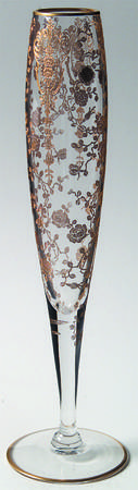 Rose Point Clear (Stem 3500, Gold Encrusted) Large Bud Vase