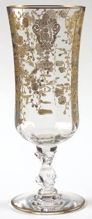 Rose Point Clear (Stem 3121, Gold Encrusted) Parfait
