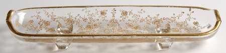 Rose Point Clear (Stem 3121, Gold Encrusted) Corn Holder