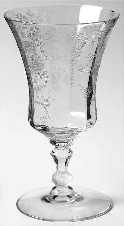Rose Point Clear (Stem 3500) 9 Oz Footed Tumbler