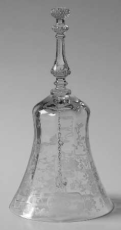 Rose Point Clear (Stem 3500) Bell Made From Goblet