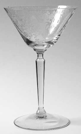 Rose Point Clear (Stem 3106) Champagne/Tall Sherbet