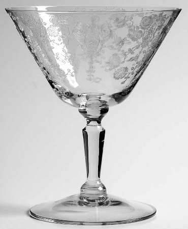 Rose Point Clear (Stem 3106) Low Sherbet