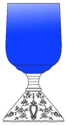Rose Point Pressed Cobalt Blue