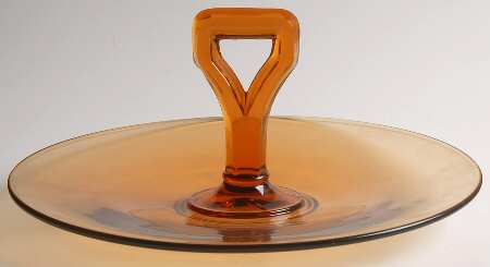 Round Amber Center Handle Tray by Cambridge