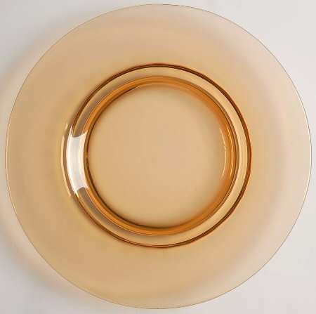 Round Amber Luncheon Plate