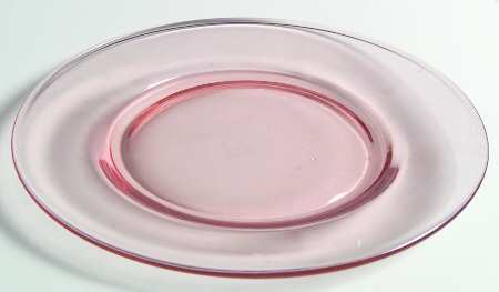 Round Pink Bread & Butter Plate