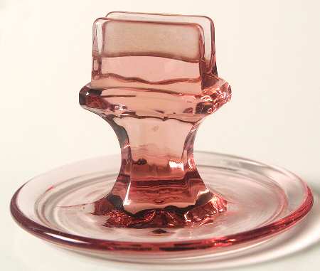 Round Pink Ashtray with Match Book Holder