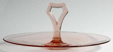 Round Pink Center Handle Tray