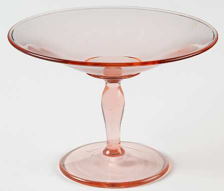 Round Pink Round Compote (Height X Width)
