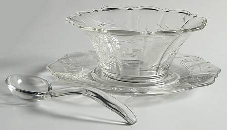 Roxbury Mayonnaise Bowl, Underplate and Ladle