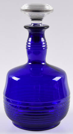 Tally Ho Cobalt (Stem 1402) Decanter & Stopper