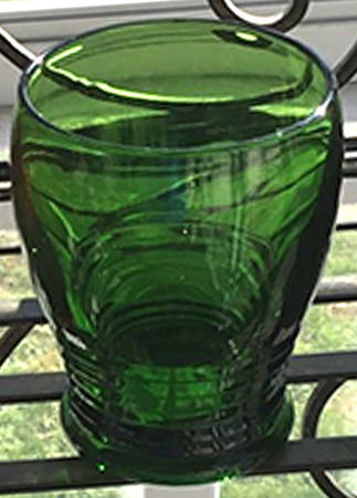 Tally Ho Green (Stem 1402) 5 Oz Flat Tumbler