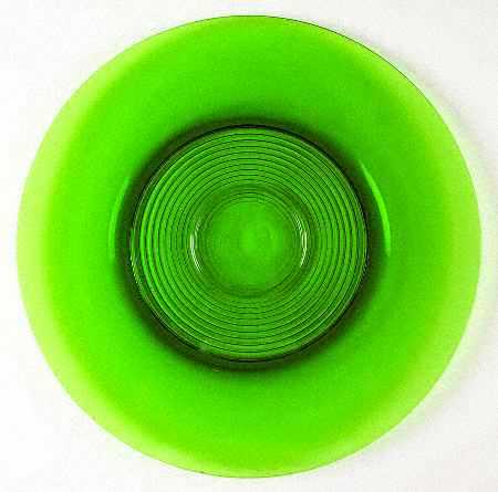 Tally Ho Green (Stem 1402) Cheese & Cracker Plate No Stand