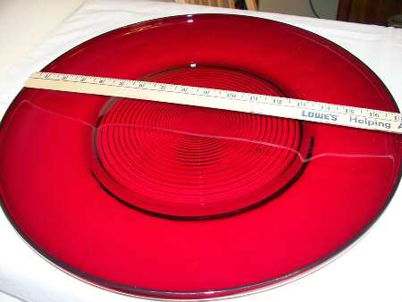 Tally Ho Ruby (Stem 1402) Punch Bowl Underplate