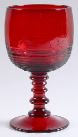 Tally Ho Ruby (Stem 1402) Tall Water Goblet
