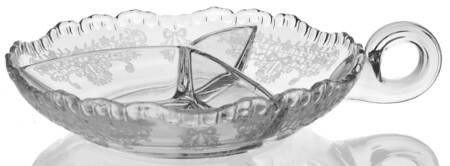Valencia Clear (Stem 3500) #3500 61 Round 3 Part Relish with Loop Handle