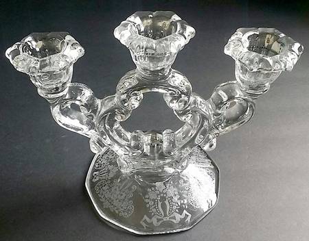 Valencia Clear (Stem 3500) 3 Light Candlestick (3400/638)