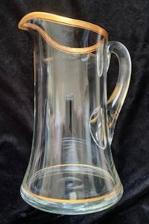 Wedding Band Clear (Gold Trim, Stem 3109) 40 Oz Pitcher