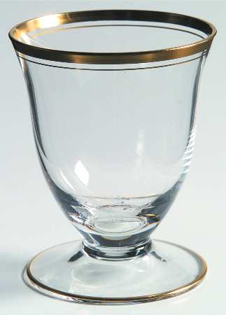Wedding Band Clear (Gold Trim, Stem 3109) Oyster or Fruit Cocktail