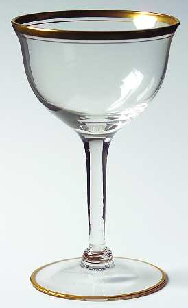 Wedding Band Clear (Gold Trim, Stem 3109) Liquor Cocktail