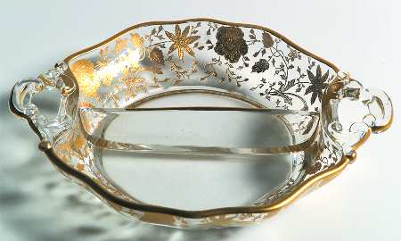 Wildflower (Stem 3121, Gold Encrusted) 3400/90 Shape 2 Part Handled Relish