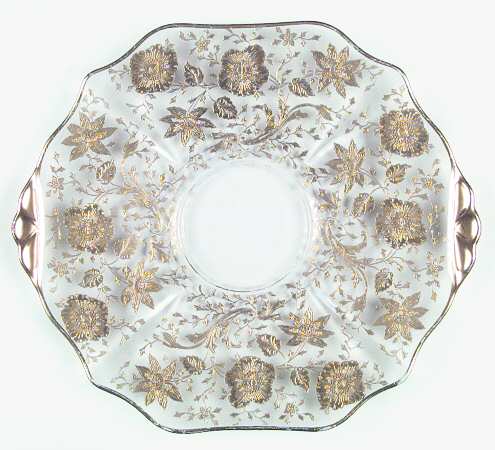 Wildflower (Stem 3121, Gold Encrusted) Cheese & Cracker Plate