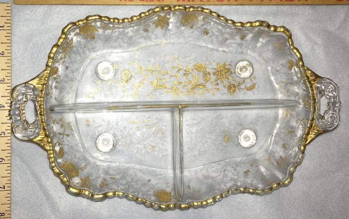 Wildflower (Stem 3121, Gold Encrusted) #3500/64 4-Toed 3 Part Relish