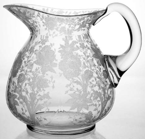 Wildflower Clear 76 Oz Doulton Pitcher with Modified Handle by Cambridge
