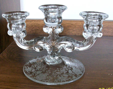 Wildflower Clear 3 Light Candlestick