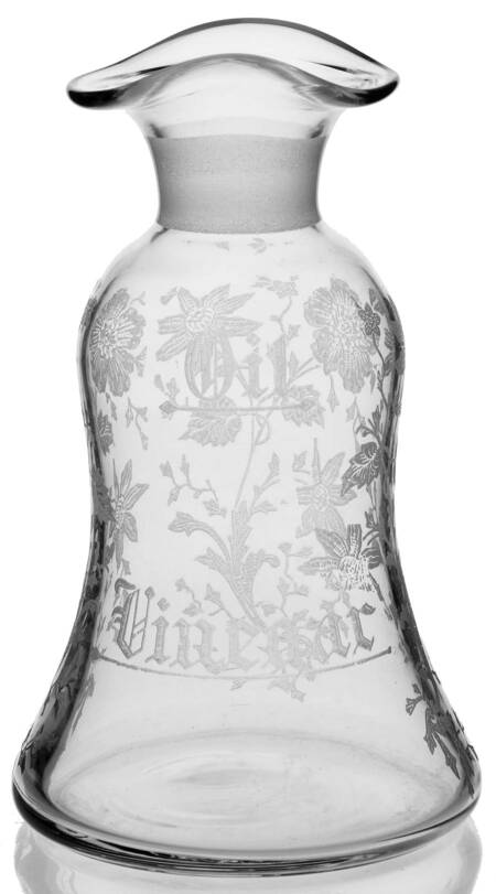 Wildflower Clear Salad Dressing Bottle No Stopper