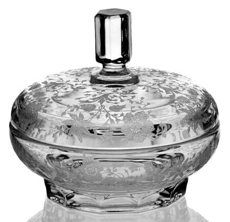 Wildflower Clear 5" Candy Box & Lid by Cambridge