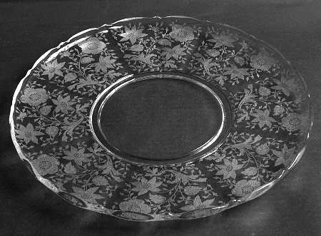 Wildflower Clear Large Rolled Edge Torte Plate