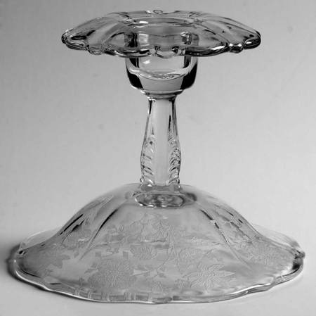 Wildflower Clear 4" Single Light Candlestick by Cambridge