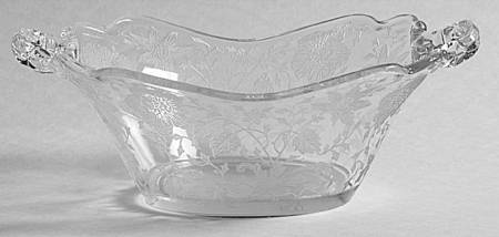 Wildflower Clear 3400/1181 Handled Bon Bon by Cambridge