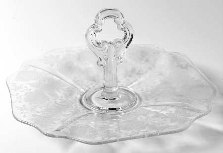 Wildflower Clear 3400/10 Center Handled Tray by Cambridge