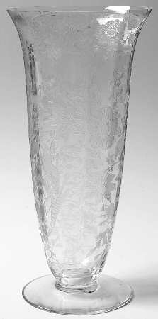 Wildflower Clear 11" Footed Vase by Cambridge