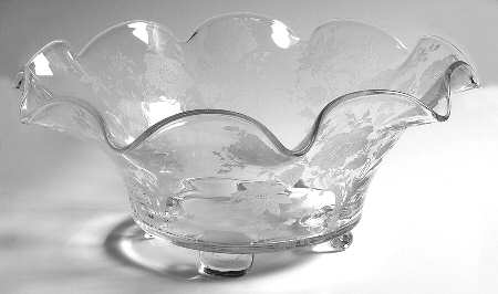 Wildflower Clear 3400 6" 4 Toed Fancy Edge Bowl by Cambridge