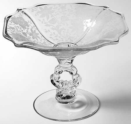 Wildflower Clear 3400/28 Comport (H X W) by Cambridge