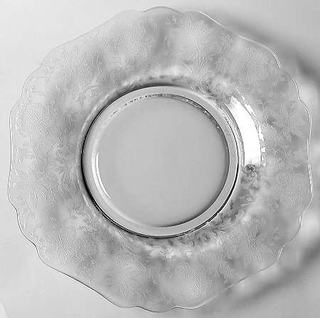 Wildflower Clear 8" Salad Plate (Shape 3400) by Cambridge