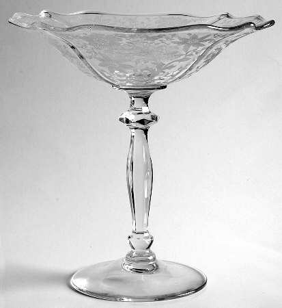 Wildflower Clear 3400 7" Height X 7" Width Tall Comport by Cambridge
