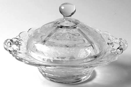Wildflower Clear 3400 Round Butter & Lid w/Round Knob by Cambridge