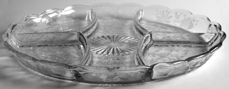 Wildflower Clear 10" Round 5 Part Relish