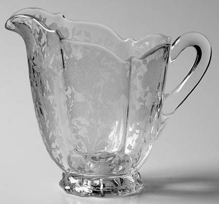 Wildflower Clear 3900/41 Shape Creamer by Cambridge