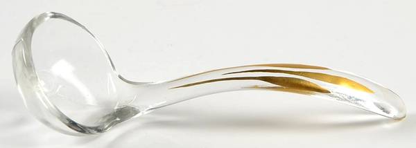 Wildflower Clear (Gold Trim, Stem 3121) Ladle for Mayonnaise (Shape 3400)